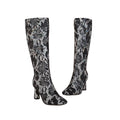 New Fashion leopard print sexy thick heels Long boots product image 1, provided for visual reference and product detail
