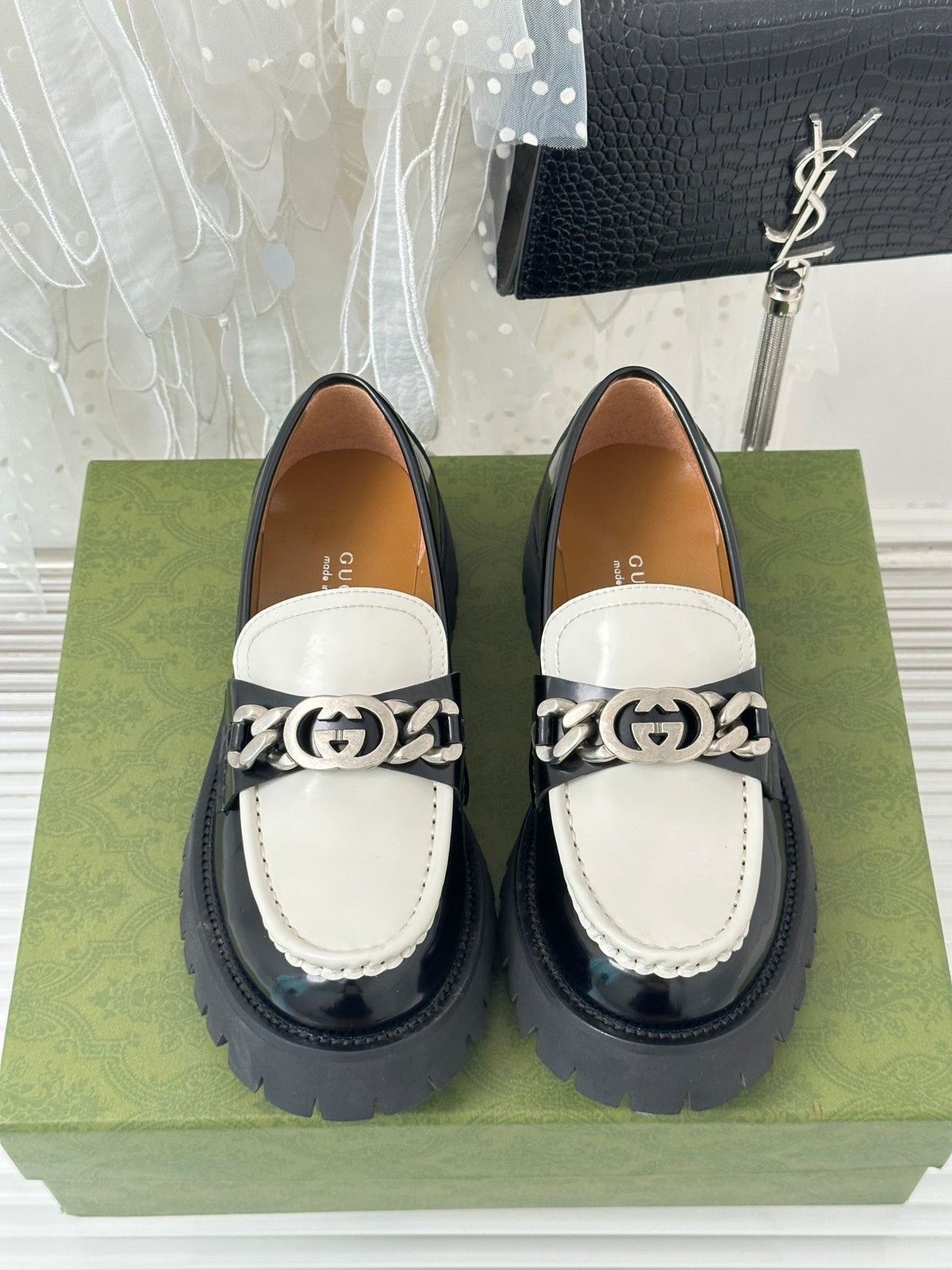 2023 GG Classic Double G Buckle Platform Loafers-S32 product image 2, provided for visual reference and product detail review