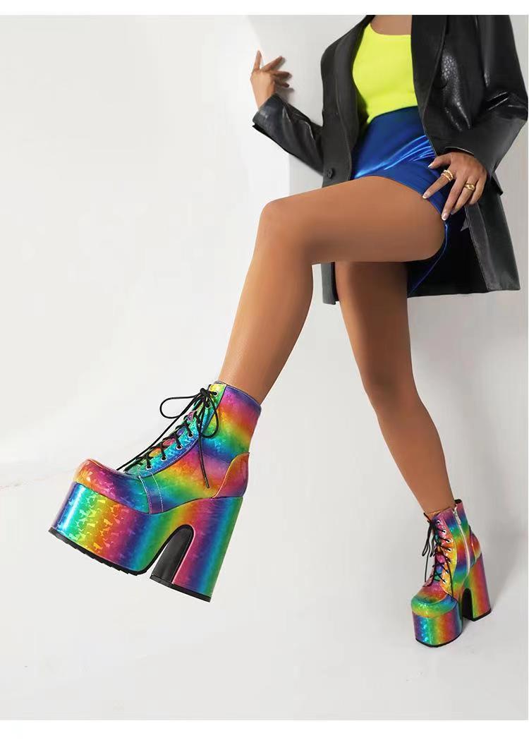 New Fashion thick sole Multiple Colors short boots product image 5, provided for visual reference and product detail review