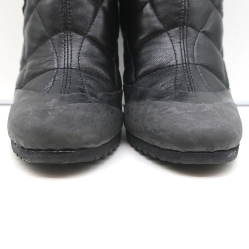 BB Brit Beverley 100 Ankle Boots Black Quilted Leather & Rubber Size 37 product image 5, provided for visual reference and