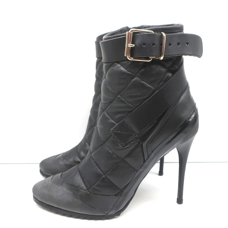 BB Brit Beverley 100 Ankle Boots Black Quilted Leather & Rubber Size 37 product image 6, provided for visual reference and