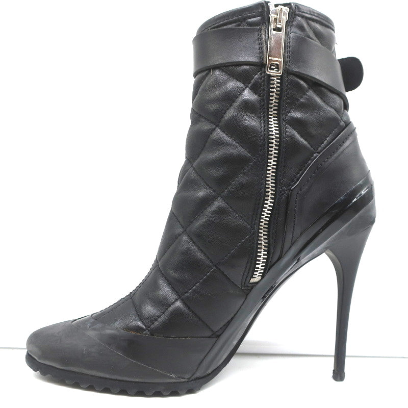 BB Brit Beverley 100 Ankle Boots Black Quilted Leather & Rubber Size 37 product image 7, provided for visual reference and