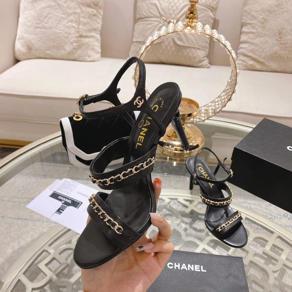2023 catwalk style double C chain sandals -S40 product image 6, provided for visual reference and product detail review