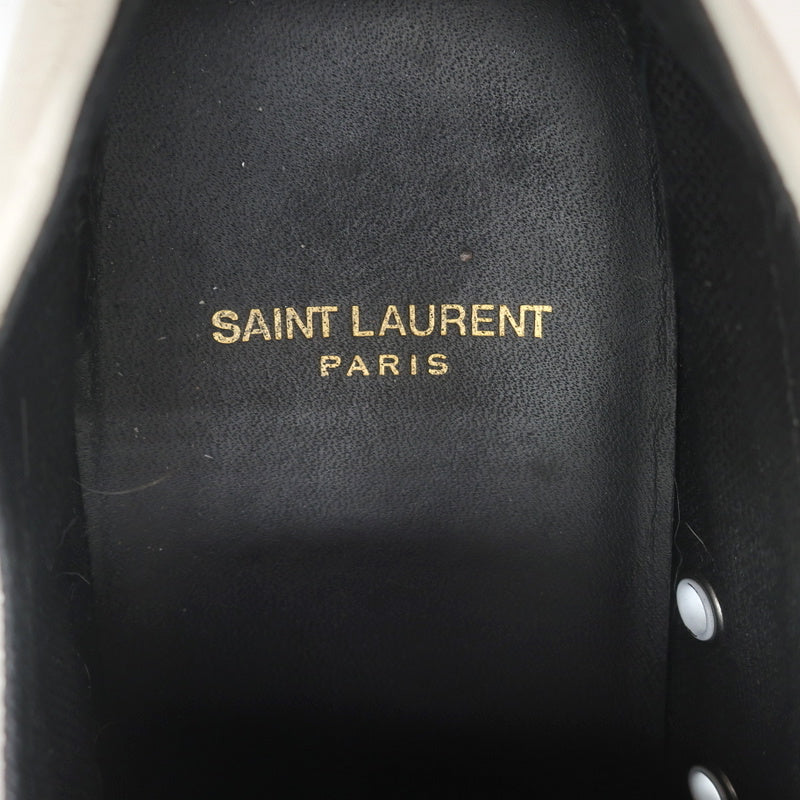 Saint Laurent Cap Toe Low Top Sneakers White Leather Size 40.5 product image 9, provided for visual reference and product