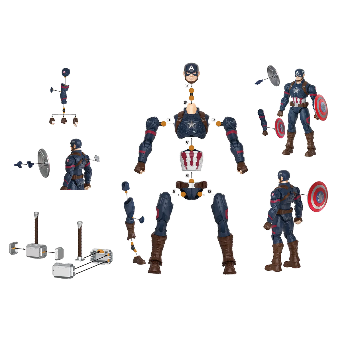 Marvel Infinity Saga Champion Class 03 Captain America Model Kits | Blokees product image 4, provided for visual reference