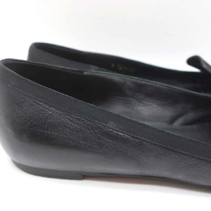 13B Camellia Cap Toe Flats Black Leather Size 37 product image 4, provided for visual reference and product detail review