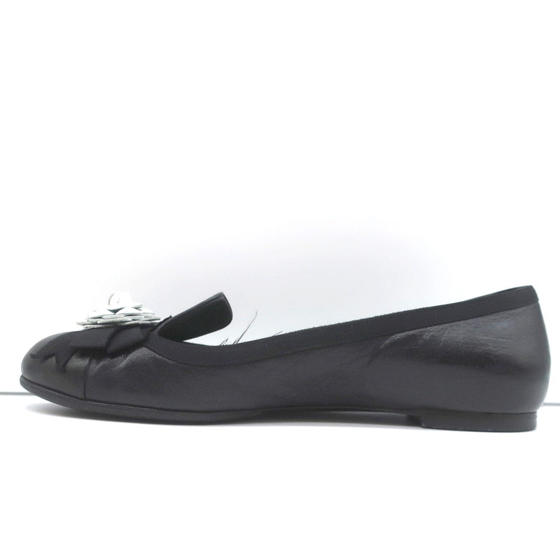 13B Camellia Cap Toe Flats Black Leather Size 37 product image 8, provided for visual reference and product detail review