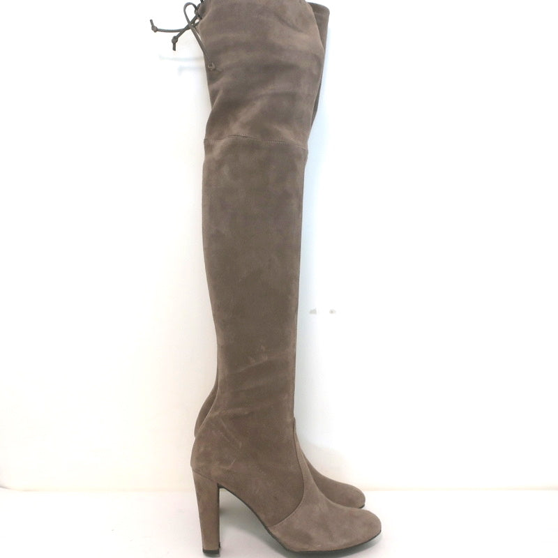 Stuart Weitzman Highland Over the Knee Boots Praline Suede Size 5.5 product image 2, provided for visual reference and