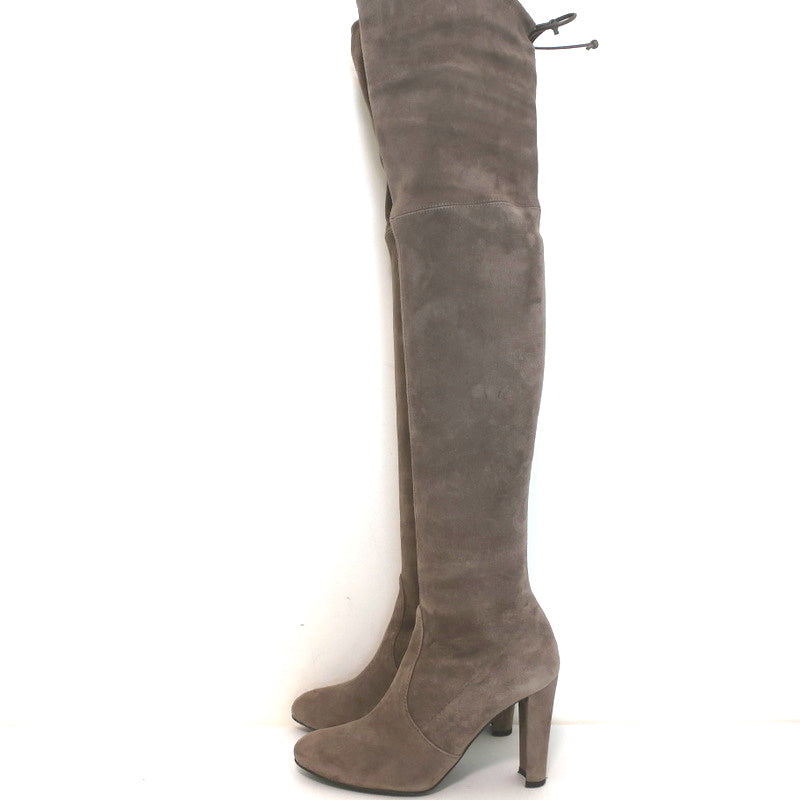 Stuart Weitzman Highland Over the Knee Boots Praline Suede Size 5.5 product image 6, provided for visual reference and