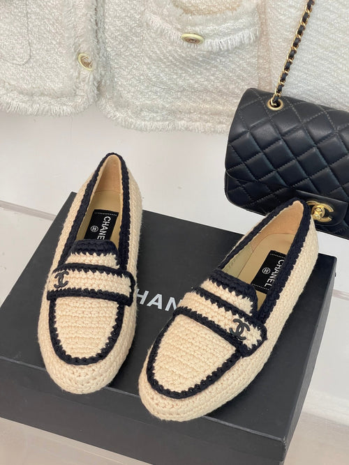 2023 CC new knitted wool loafers -S43 product image 1, provided for visual reference and product detail review