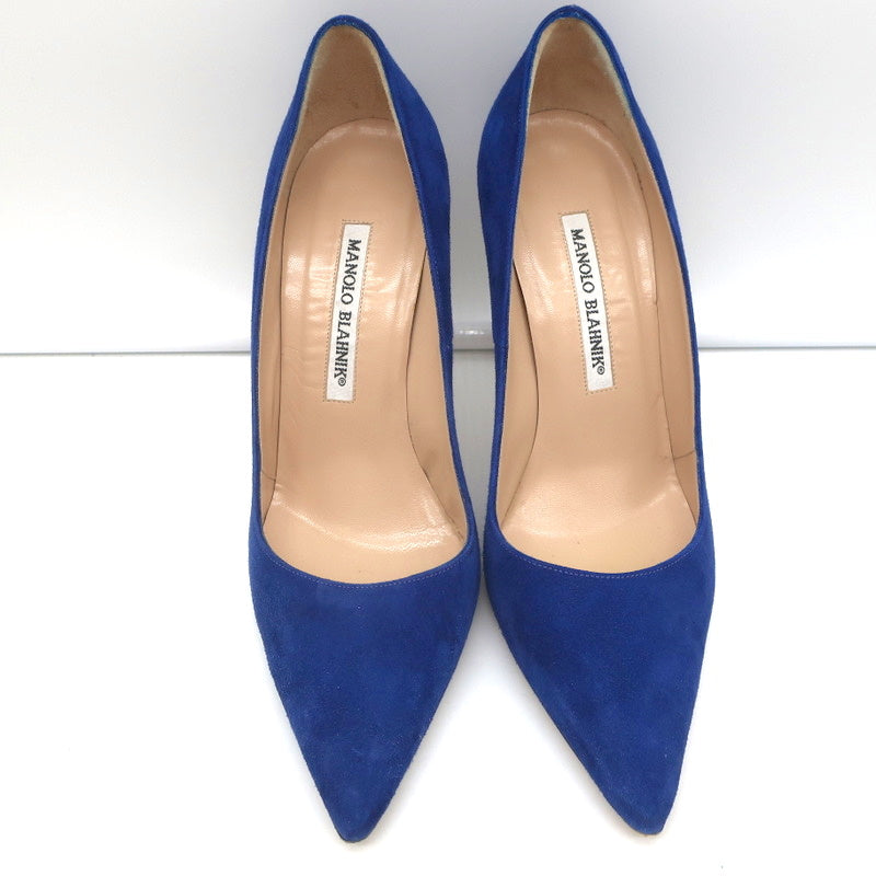 Manolo Blahnik BB 105 Pumps Blue Suede Size 36 Pointed Toe Heels product image 3, provided for visual reference and product