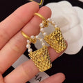 Lattice bag earrings product image 1, provided for visual reference and product detail review