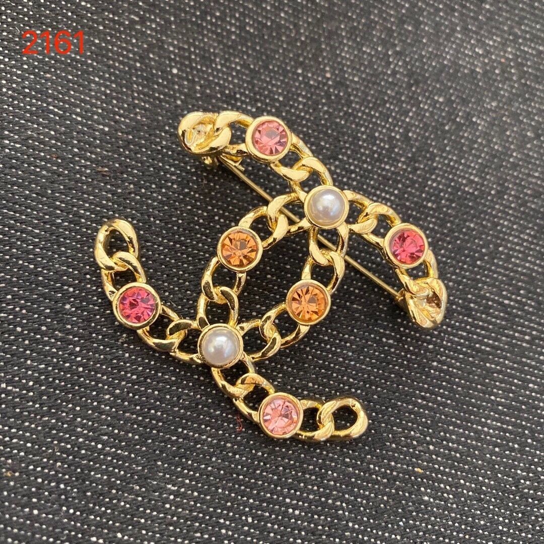 Studded letter tassel brooch product image 17, provided for visual reference and product detail review