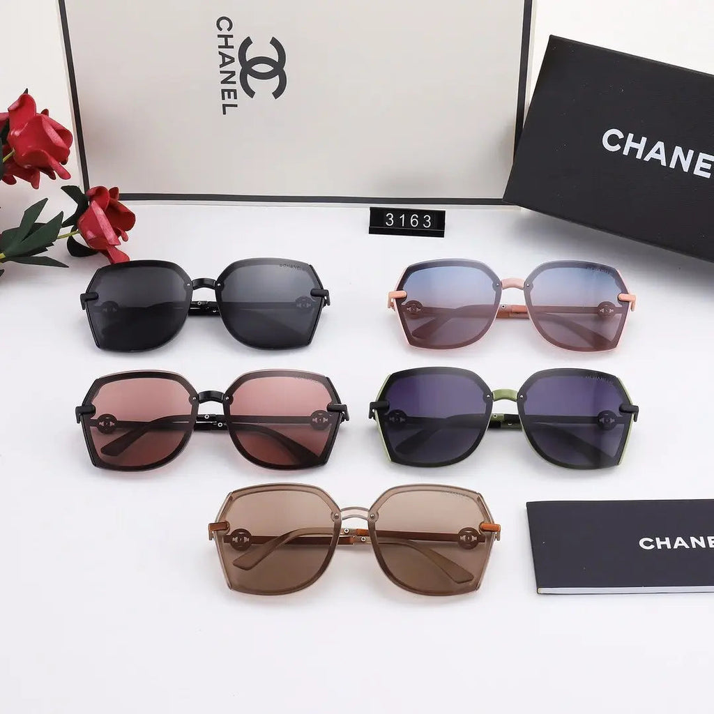 5 Colors Hollow Out Letter Thin Metal Frame Sunglasses product image 6, provided for visual reference and product detail