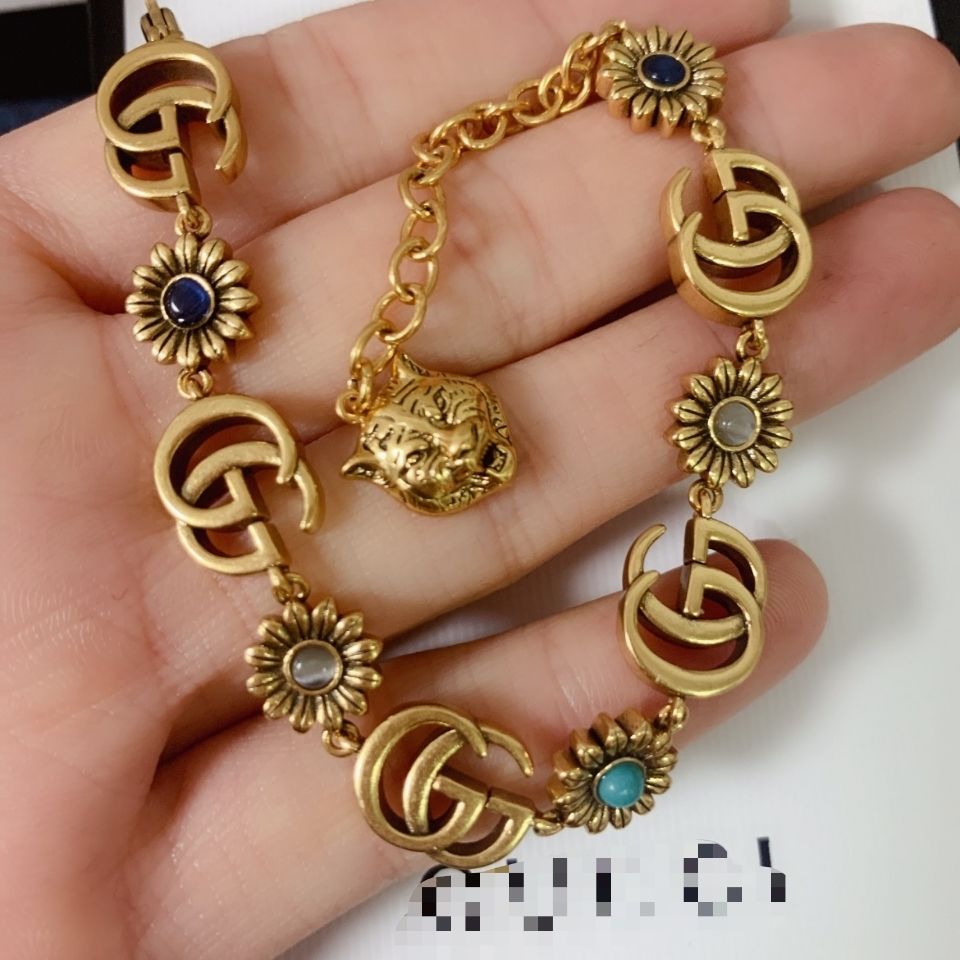 Gold letter bracelet product image 3, provided for visual reference and product detail review