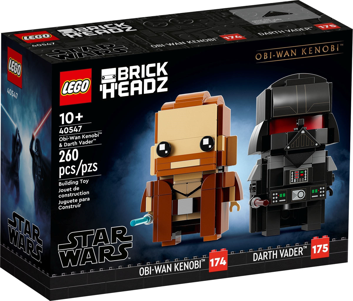 40547 LEGO Obi-Wan Kenobi & Darth Vader BrickHeadz product image 1, provided for visual reference and product detail review