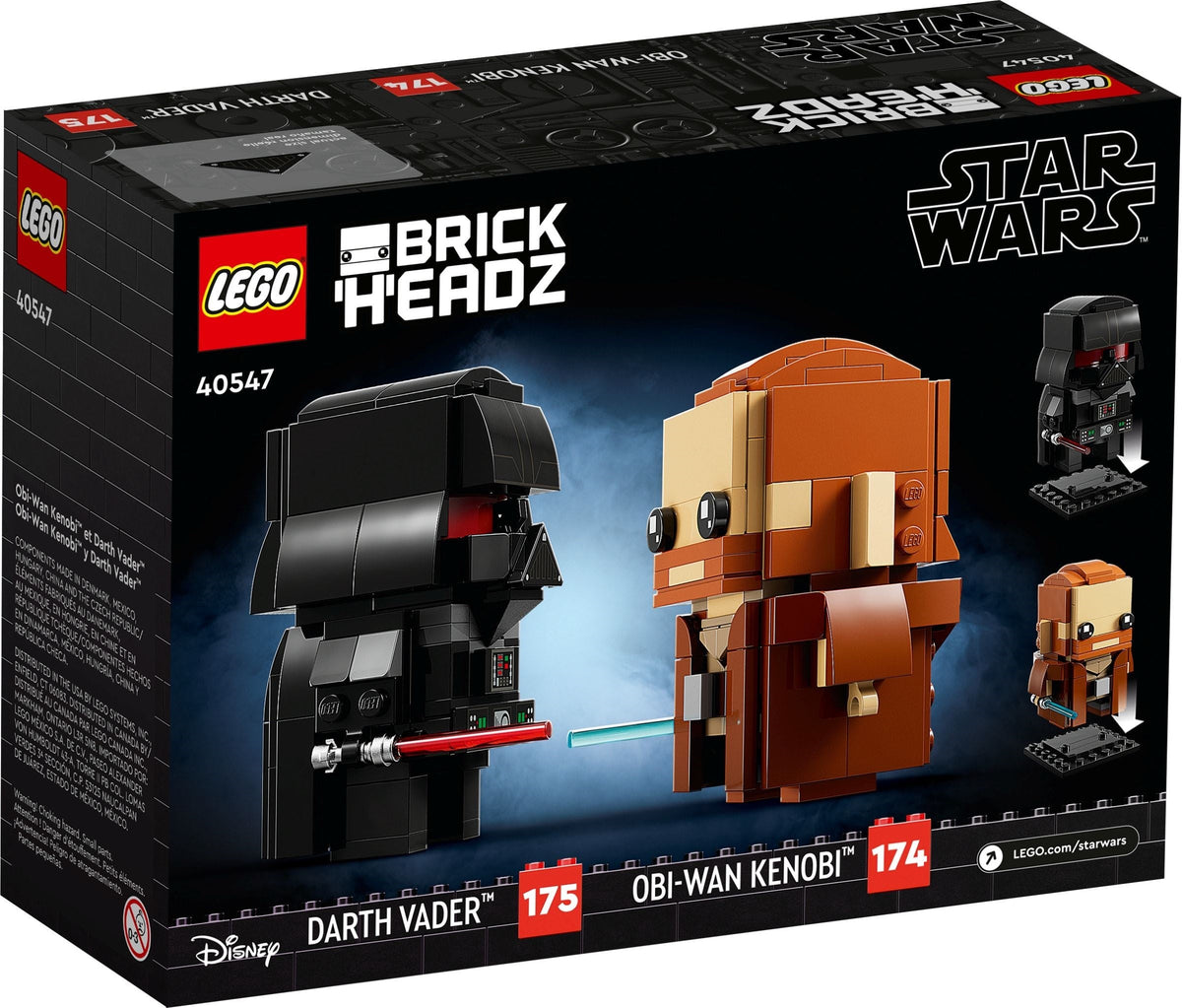 40547 LEGO Obi-Wan Kenobi & Darth Vader BrickHeadz product image 2, provided for visual reference and product detail review