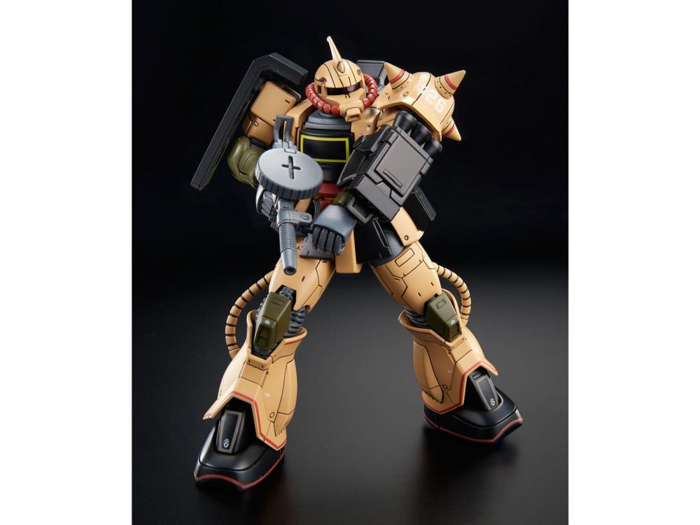 Gundam 1/144 HG The Origin MS-06D Zaku Desert Type Model Kit Exclusive product image 2, provided for visual reference and