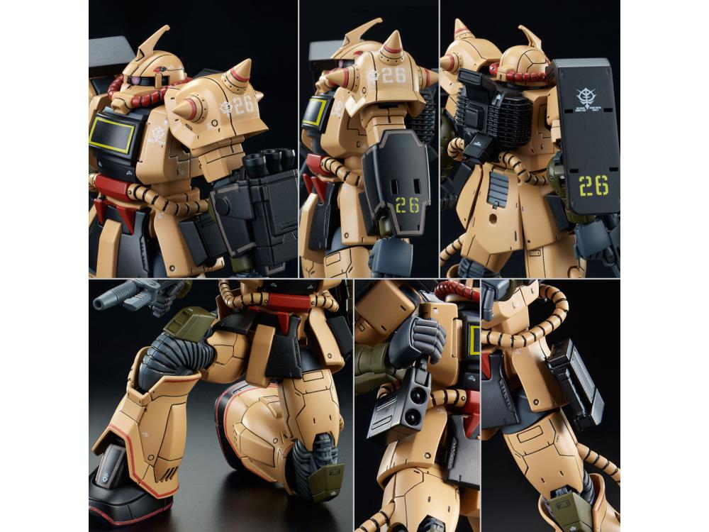 Gundam 1/144 HG The Origin MS-06D Zaku Desert Type Model Kit Exclusive product image 7, provided for visual reference and