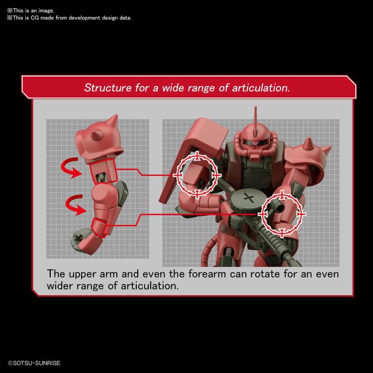 Gundam 1/144 HGUC #234 Gundam 0079 MS-06S Char's Zaku II (Revive Ver.) Model Kit product image 6, provided for visual