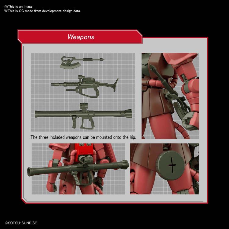 Gundam 1/144 HGUC #234 Gundam 0079 MS-06S Char's Zaku II (Revive Ver.) Model Kit product image 7, provided for visual