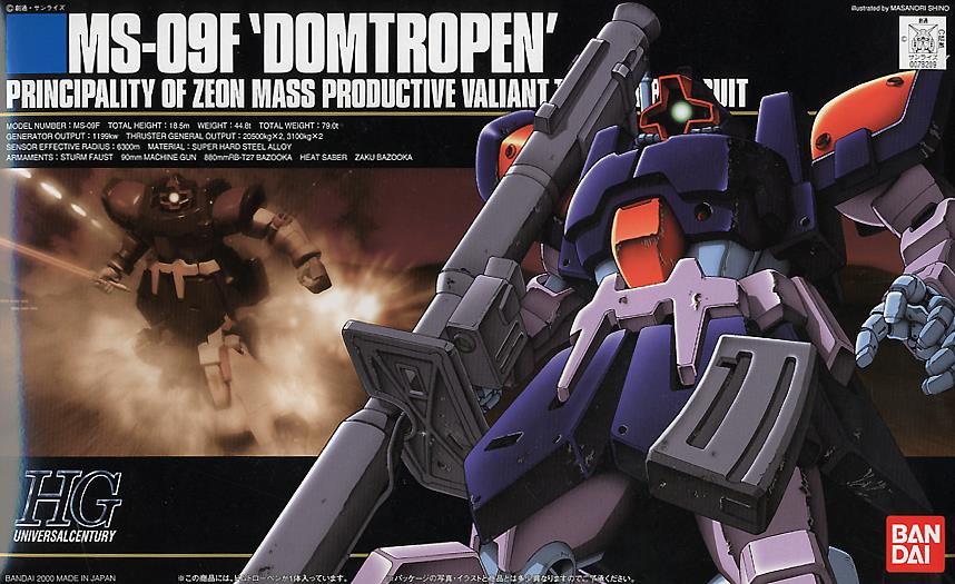 Gundam 1/144 HGUC #017 0083 Stardust Memory MS-09F Dom Tropen Model Kit product image 3, provided for visual reference and
