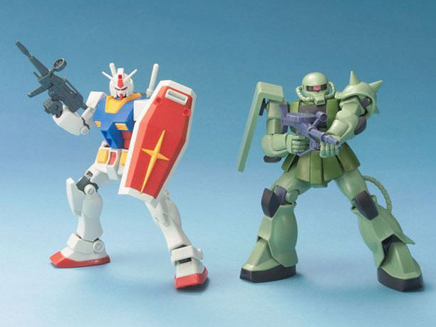 Gundam 1/144 HGUC RX-78-2 Gundam Vs. Zaku II Gunpla Starter Set Model Kit product image 2, provided for visual reference and