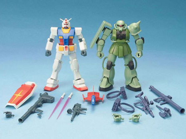 Gundam 1/144 HGUC RX-78-2 Gundam Vs. Zaku II Gunpla Starter Set Model Kit product image 1, provided for visual reference and