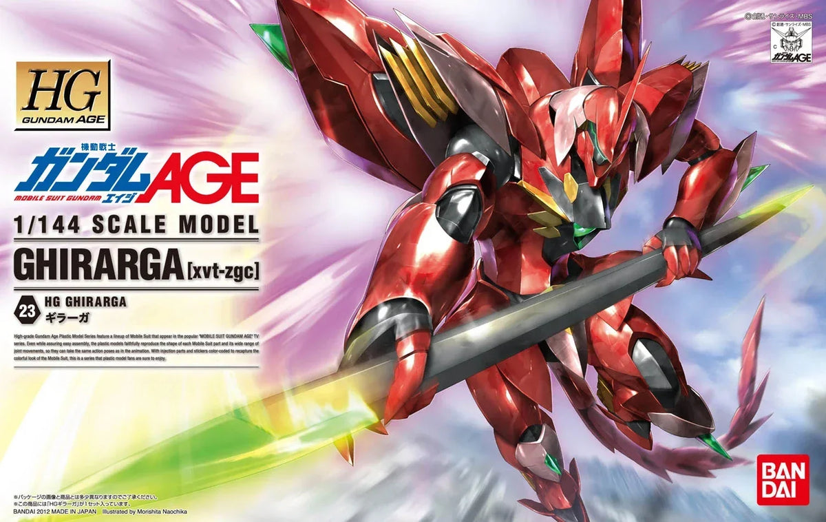 Gundam 1/144 HG AGE #23 xvt-zgc Ghirarga Model Kit product image 3, provided for visual reference and product detail review