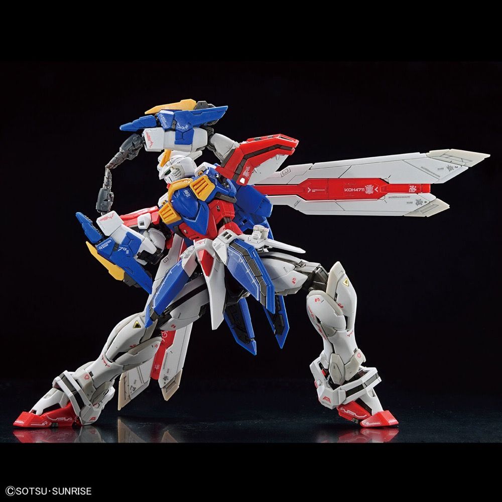 Gundam 1/144 RG #37 G Gundam GF13-017NJII God Gundam (Burning Gundam) Model Kit product image 5, provided for visual