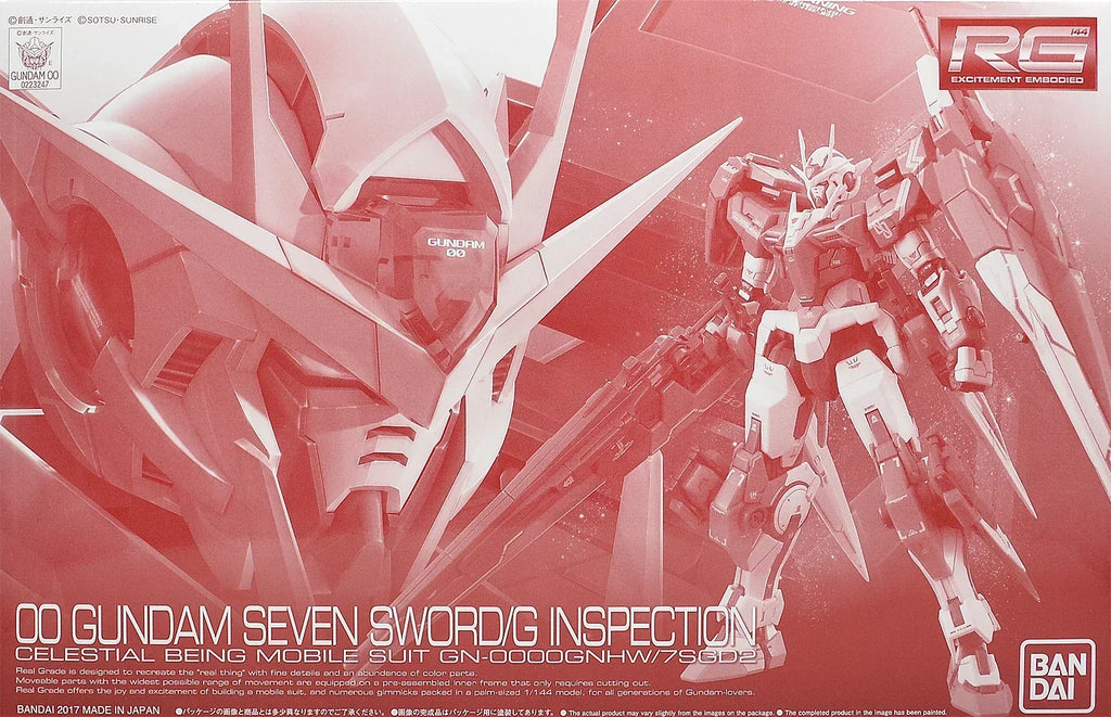 Gundam 1/144 RG 00 Gundam Seven Sword/G Inspection Model Kit Exclusive product image 3, provided for visual reference and
