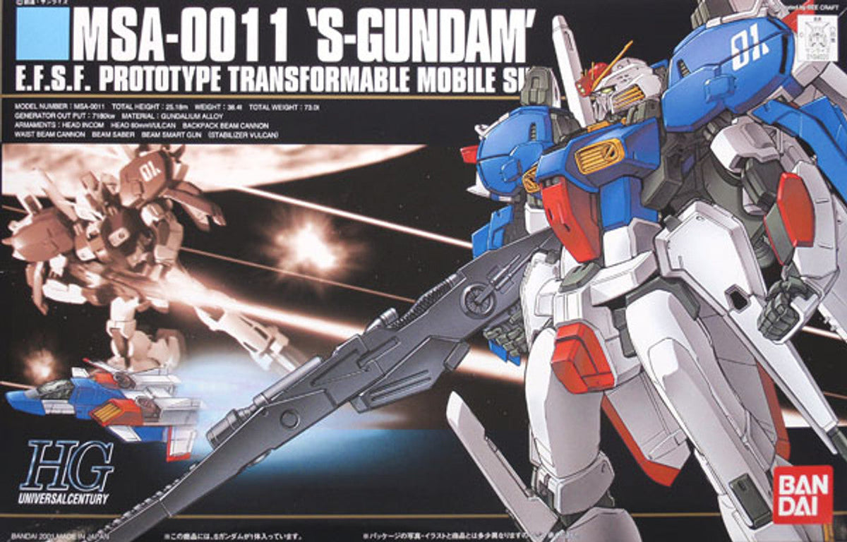 Gundam 1/144 HGUC #023 Gundam Sentinel MSA-0011 S-Gundam Model Kit product image 2, provided for visual reference and