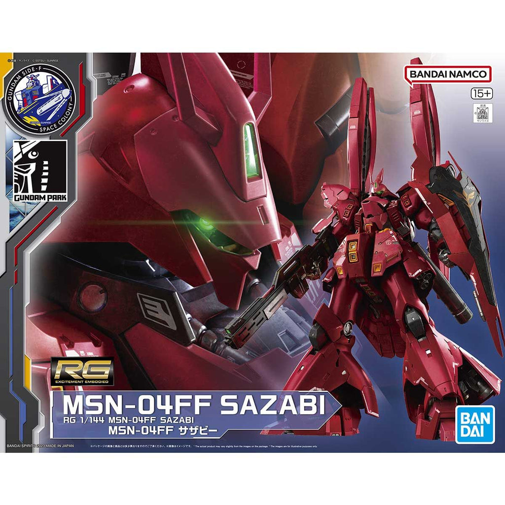 Gundam 1/144 RG MSN-044F Sazabi Model Kit Exclusive product image 1, provided for visual reference and product detail review