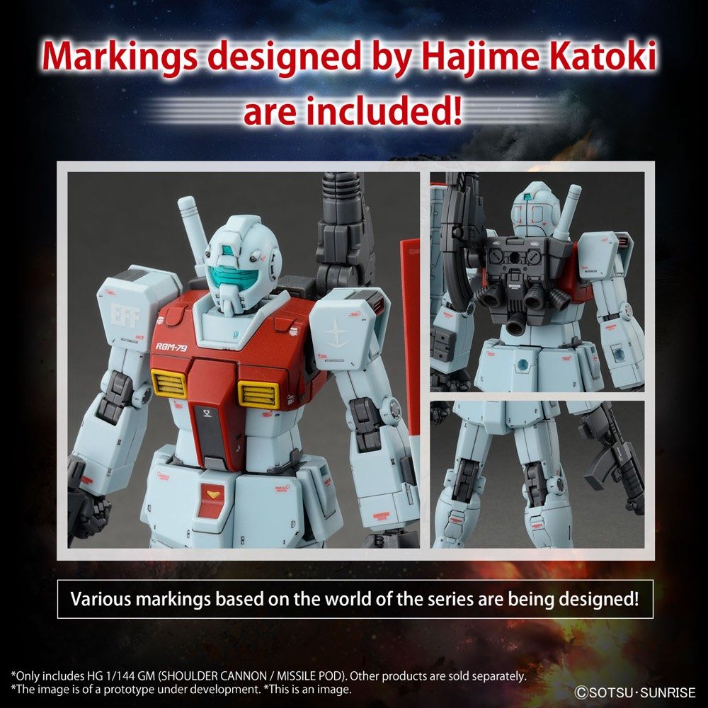Gundam 1/144 HG The Origin RGM-79 GM (Shoulder Cannon / Missile Pod) Model Kit product image 11, provided for visual