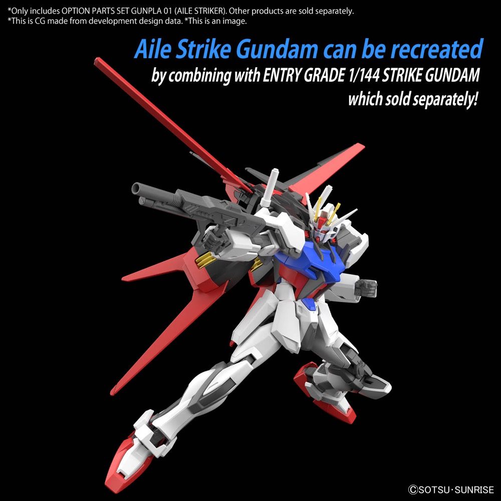 Gundam 1/144 Gunpla Option Parts Set 01 (Aile Striker) Model Kit product image 2, provided for visual reference and product