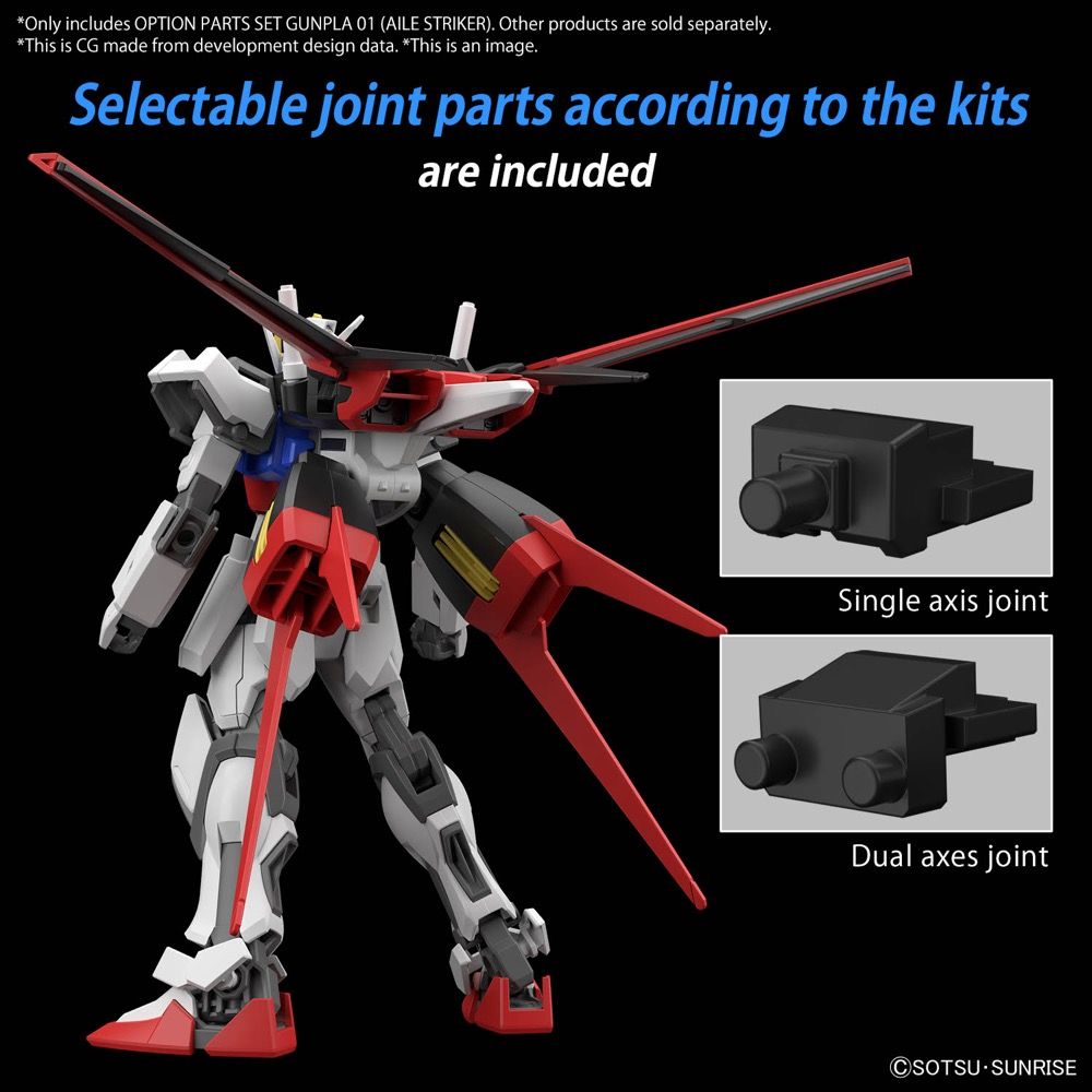 Gundam 1/144 Gunpla Option Parts Set 01 (Aile Striker) Model Kit product image 3, provided for visual reference and product