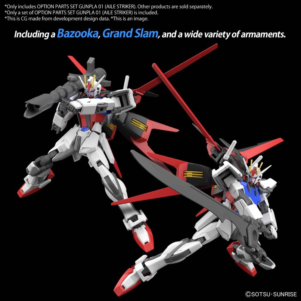 Gundam 1/144 Gunpla Option Parts Set 01 (Aile Striker) Model Kit product image 4, provided for visual reference and product