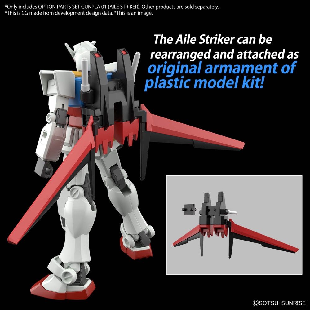 Gundam 1/144 Gunpla Option Parts Set 01 (Aile Striker) Model Kit product image 6, provided for visual reference and product