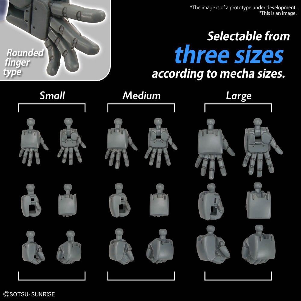 Gundam 1/144 Gunpla Option Parts Set 04 (Build Hands Round) Model Kit product image 2, provided for visual reference and