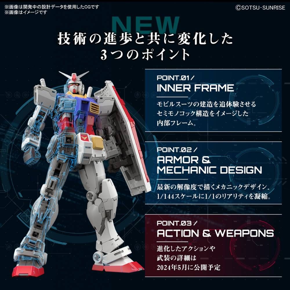 Gundam 1/144 RG #40 Gundam 0079 RX-78-2 Gundam Ver. 2.0 Model Kit product image 6, provided for visual reference and product