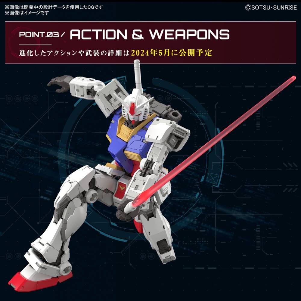 Gundam 1/144 RG #40 Gundam 0079 RX-78-2 Gundam Ver. 2.0 Model Kit product image 9, provided for visual reference and product