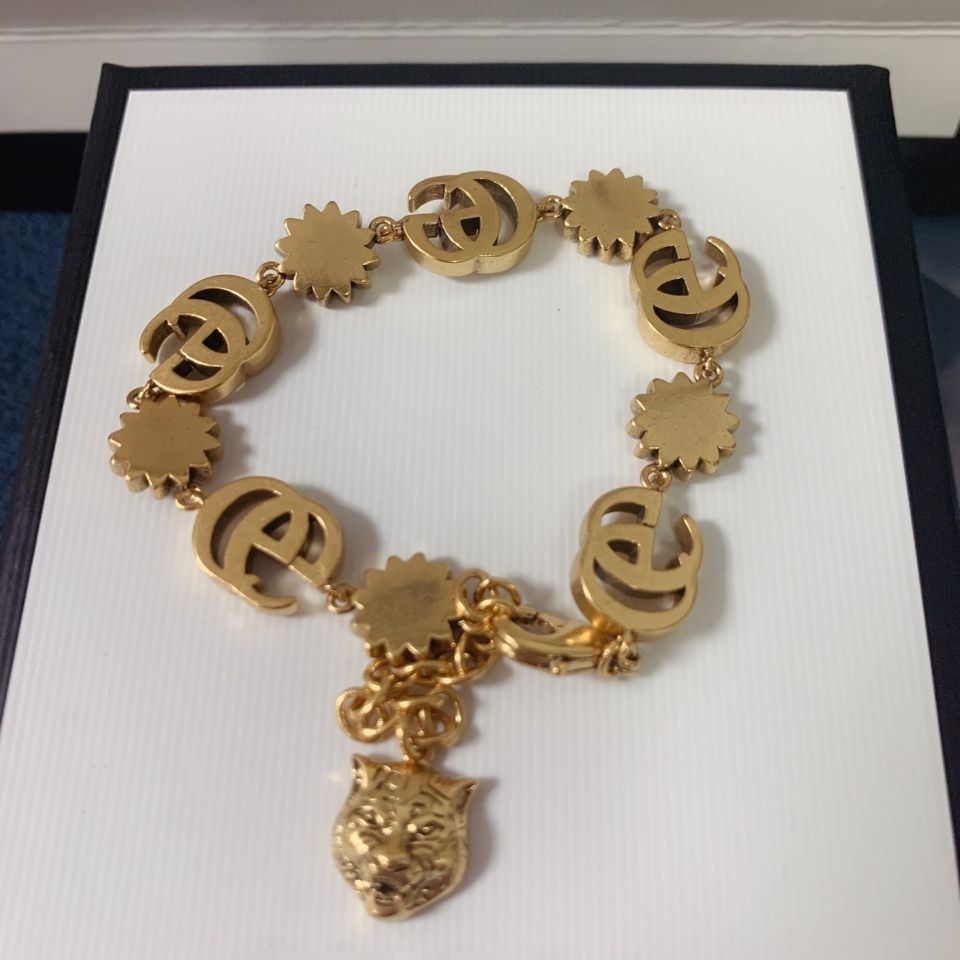 Gold letter bracelet product image 4, provided for visual reference and product detail review