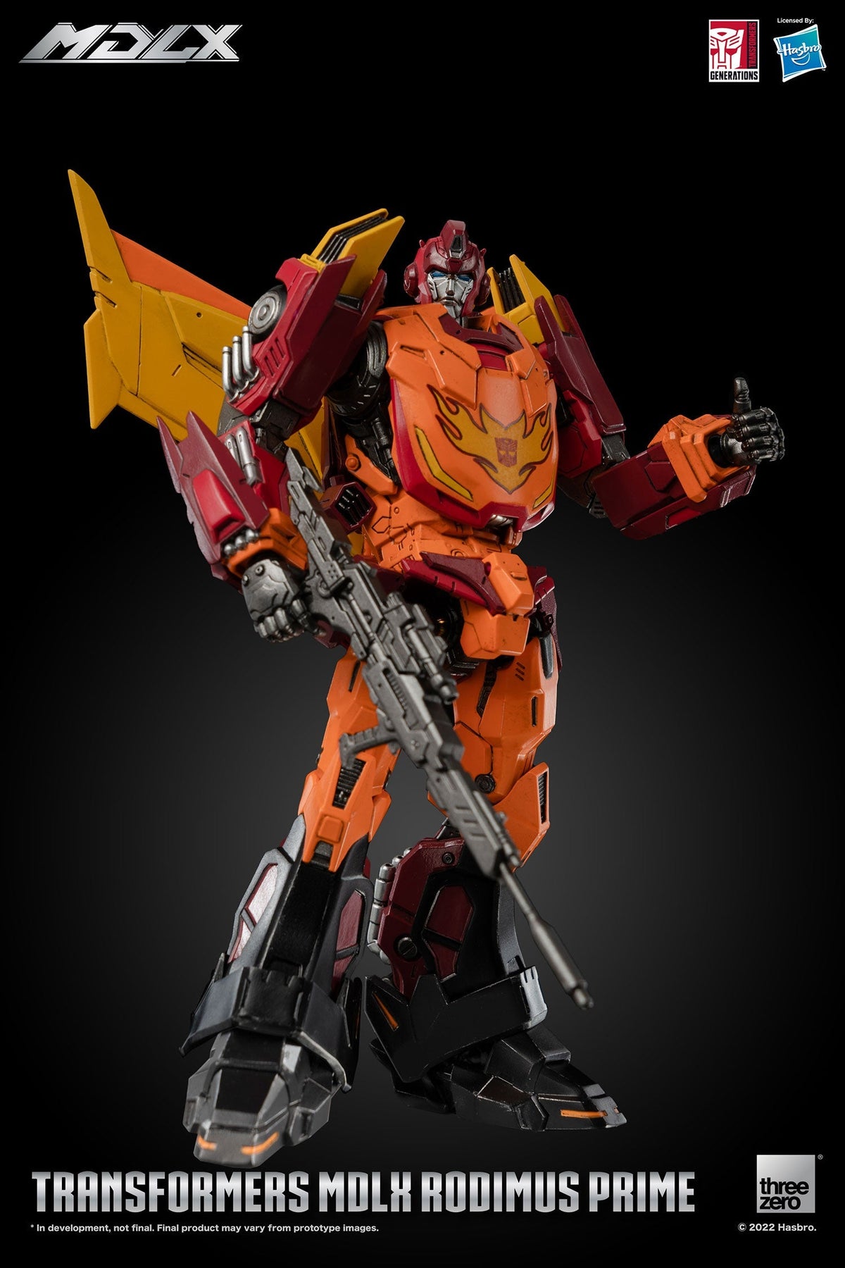 ThreeZero Transformers Rodimus Prime MDLX Scale Figure product image 7, provided for visual reference and product detail