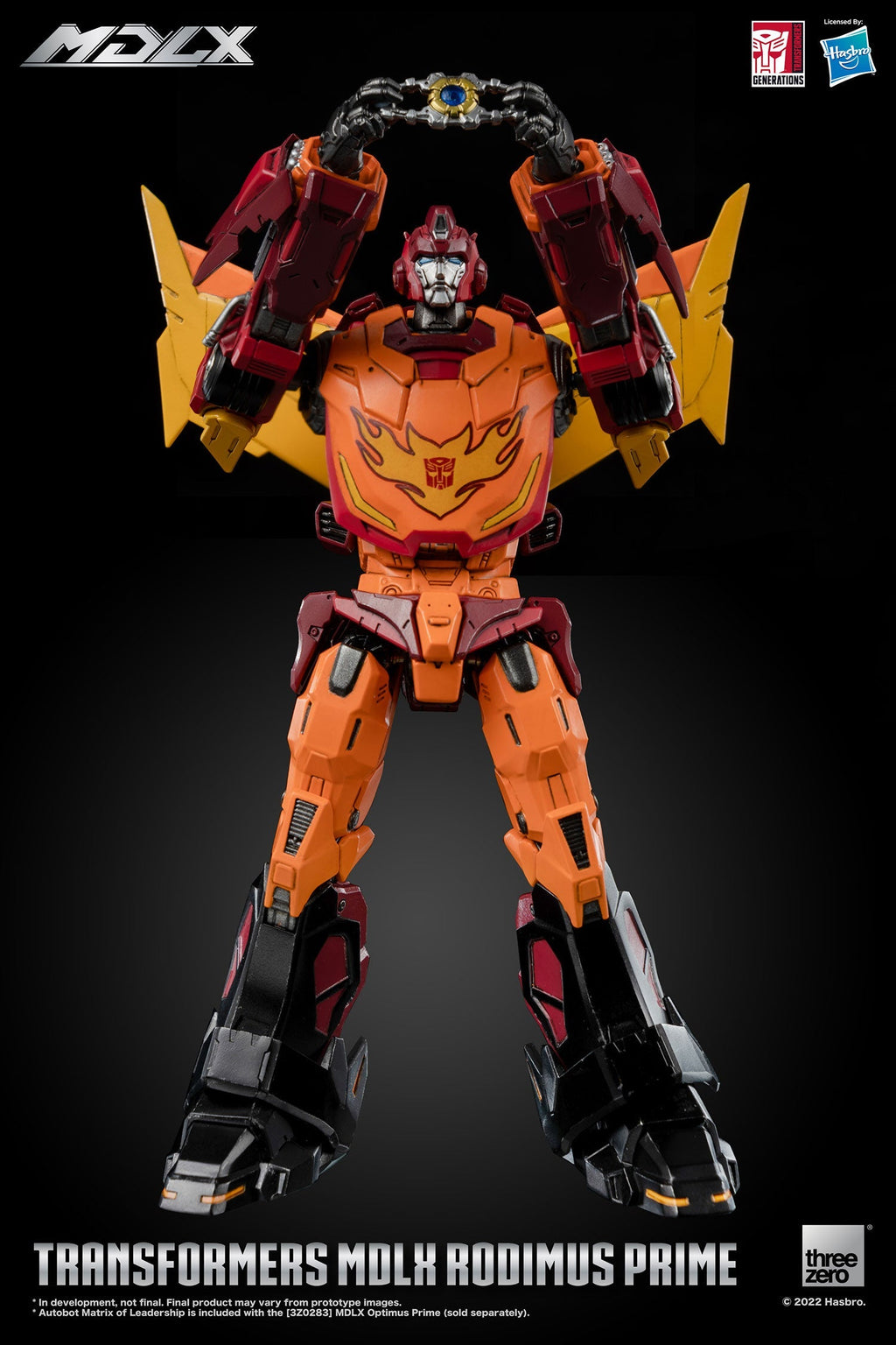 ThreeZero Transformers Rodimus Prime MDLX Scale Figure product image 2, provided for visual reference and product detail