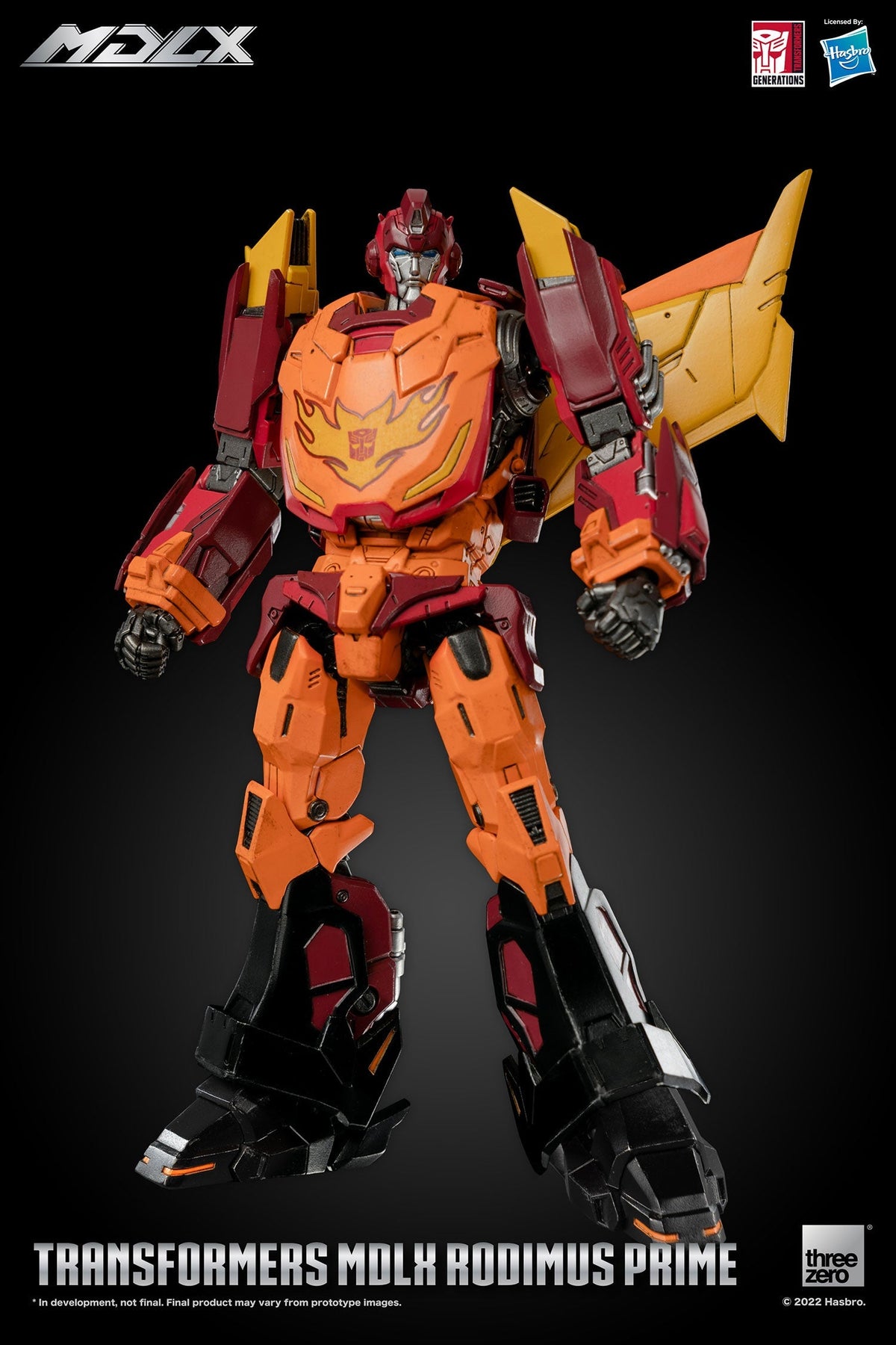 ThreeZero Transformers Rodimus Prime MDLX Scale Figure product image 3, provided for visual reference and product detail
