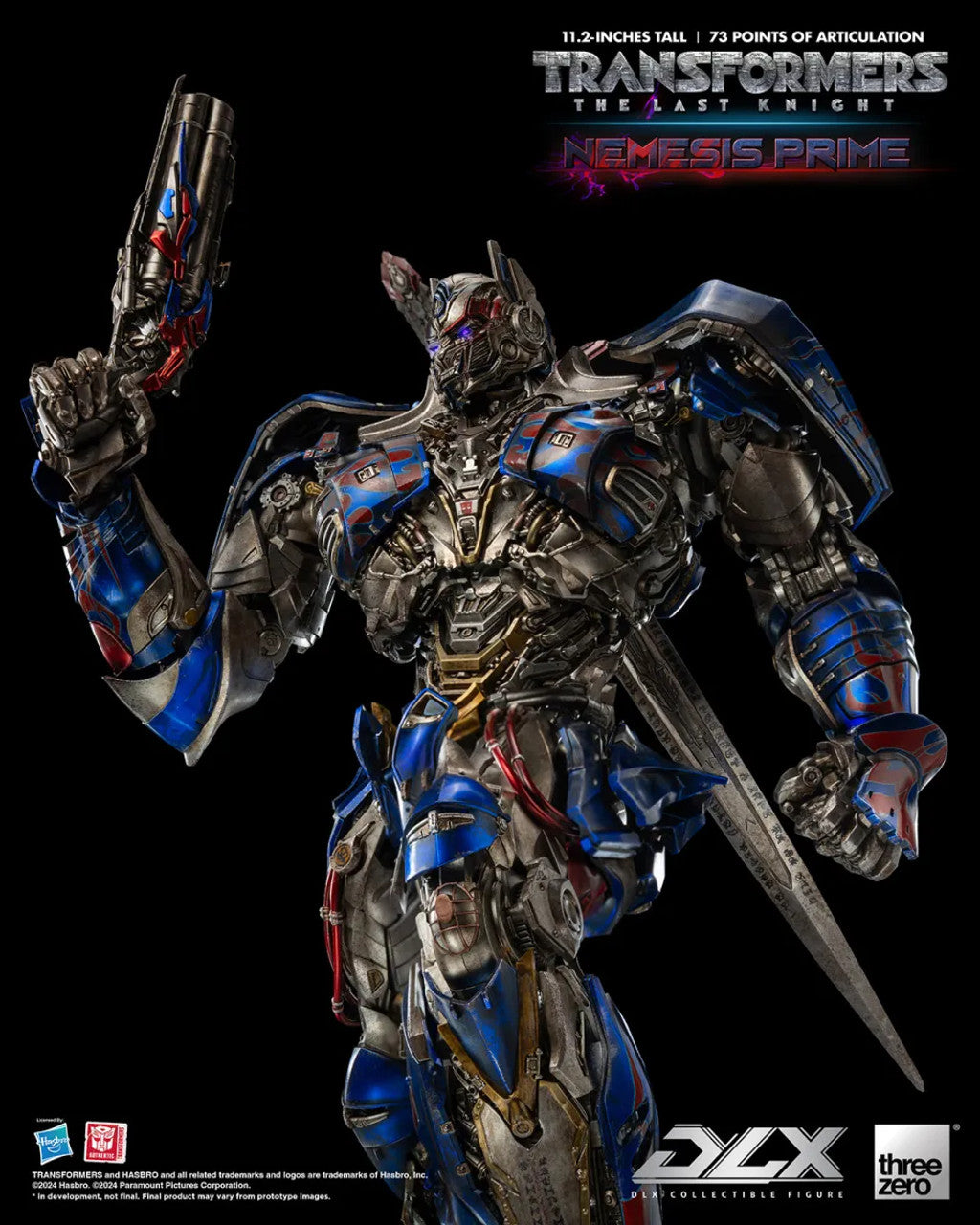 ThreeZero Transformers: The Last Knight Nemesis Prime DLX Action Figure product image 4, provided for visual reference and