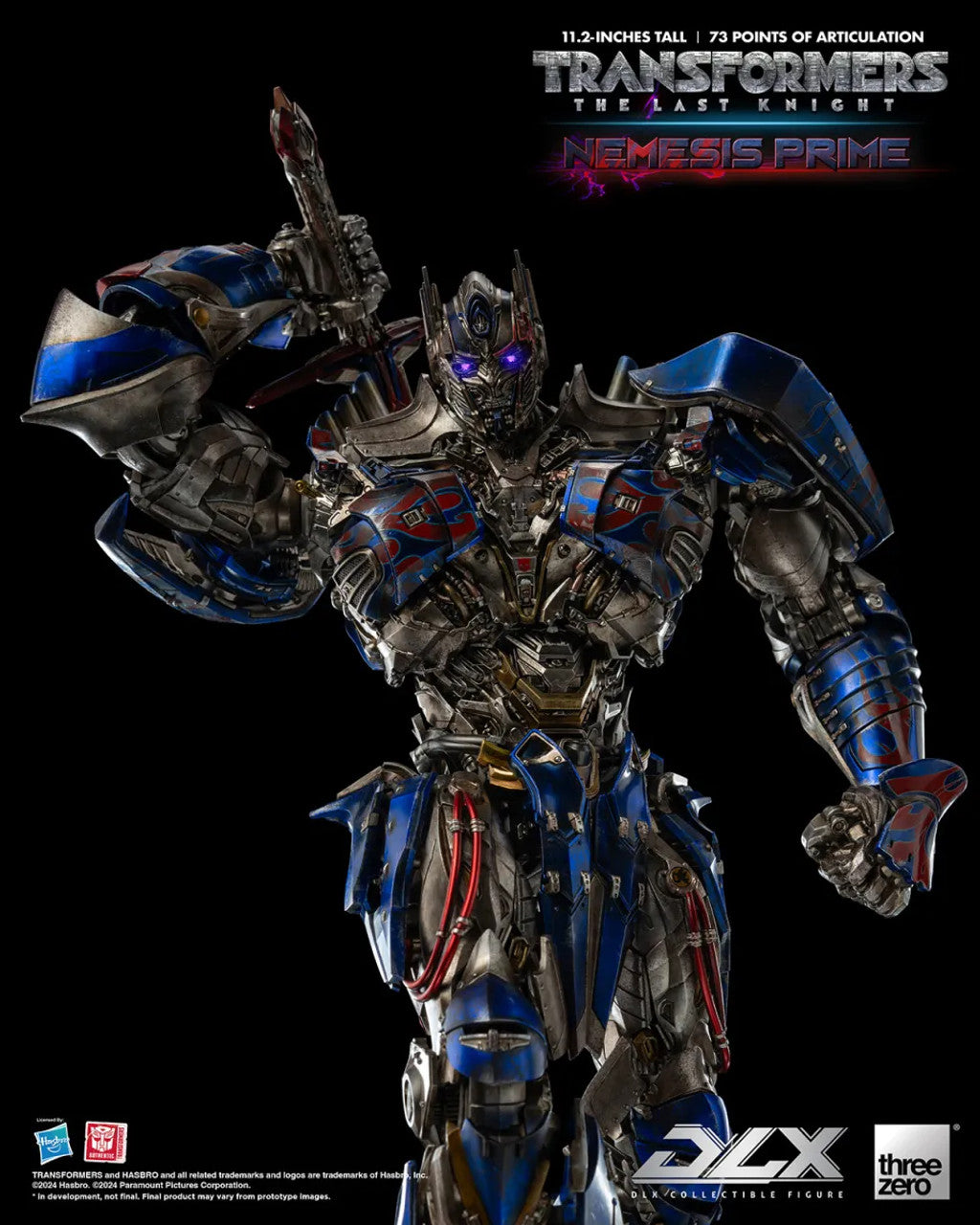 ThreeZero Transformers: The Last Knight Nemesis Prime DLX Action Figure product image 3, provided for visual reference and