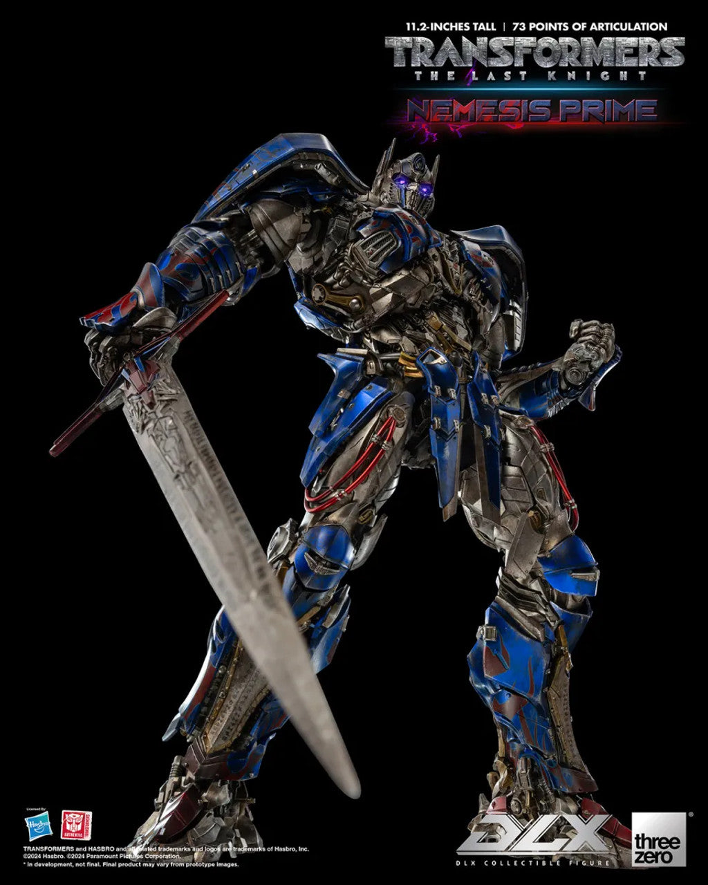 ThreeZero Transformers: The Last Knight Nemesis Prime DLX Action Figure product image 2, provided for visual reference and