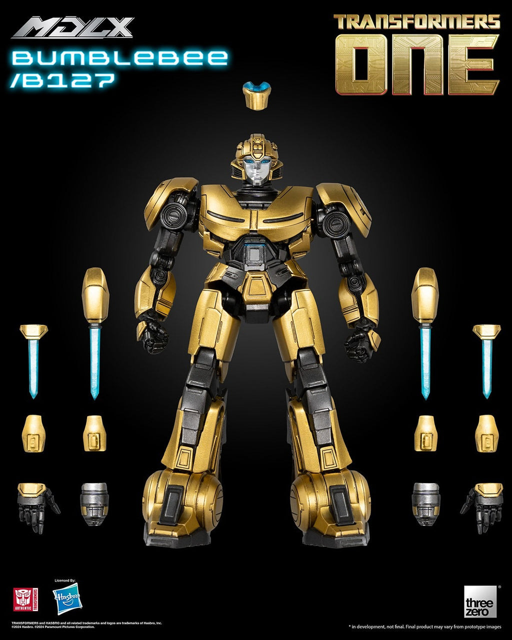 ThreeZero Transformers One Bumblebee / B127 MDLX Action Figure product image 1, provided for visual reference and product