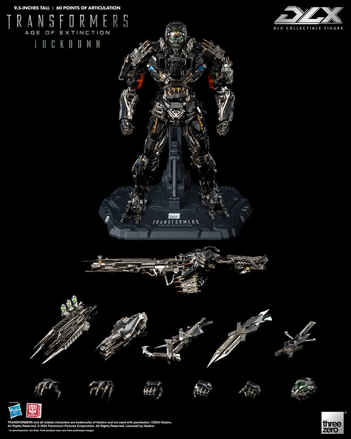 ThreeZero DLX Transformers: Age of Extinction Lockdown Action Figure product image 15, provided for visual reference and